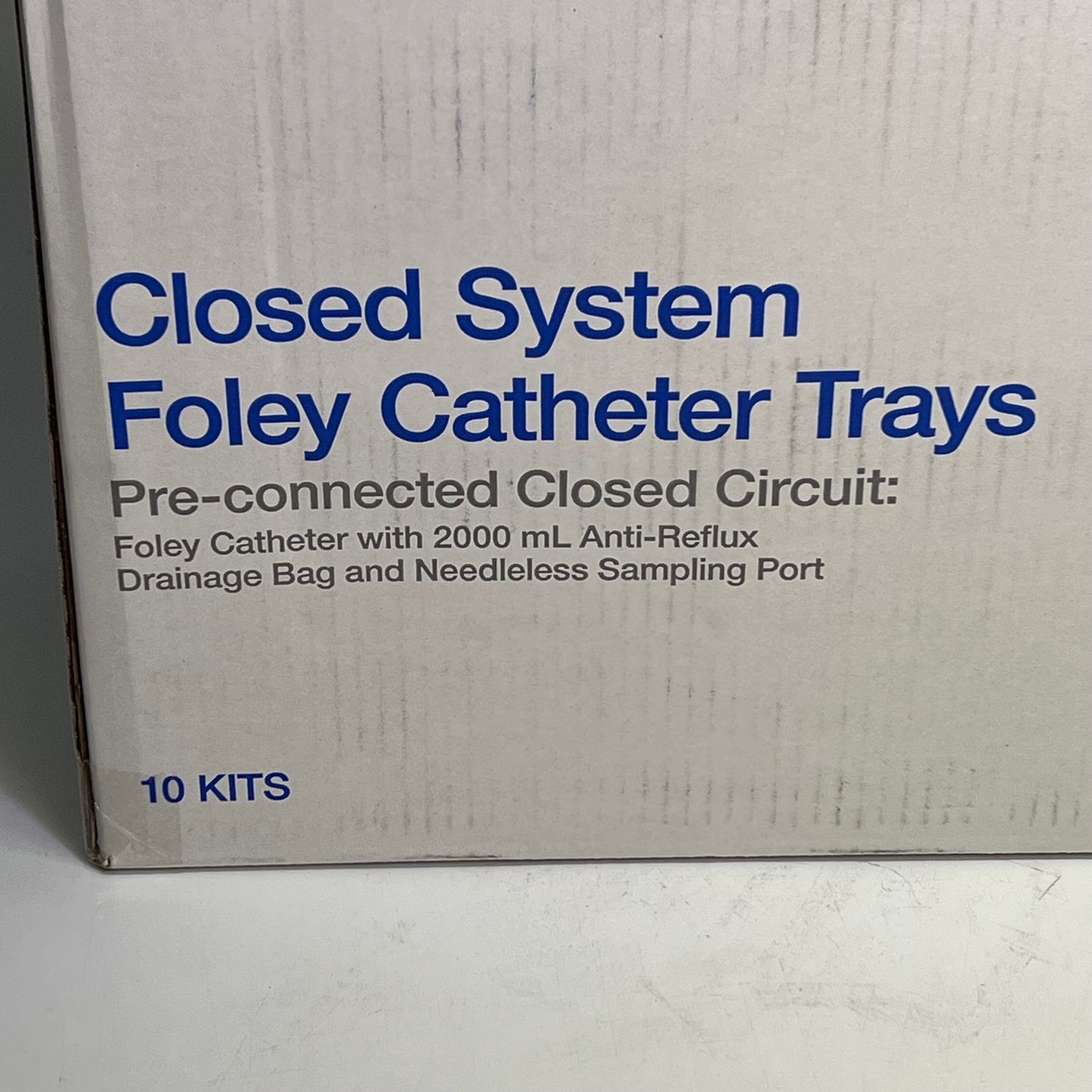 ZA@ DYNAREX (10 KITS) Closed Circuit/Closed System Foley Catheter Tray 8"x6"x3" White 5007