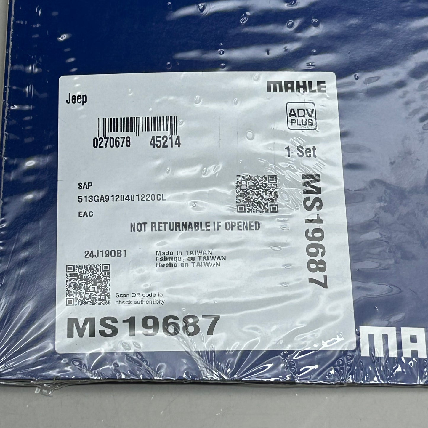 MAHLE Exhaust Manifold Gasket Replacement Part For Jeep MS19687