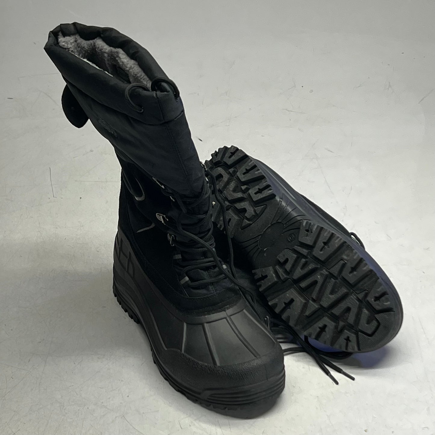 NORTIV8 Men's Waterproof Insulated Hiking Snow Boots Size 10, Black