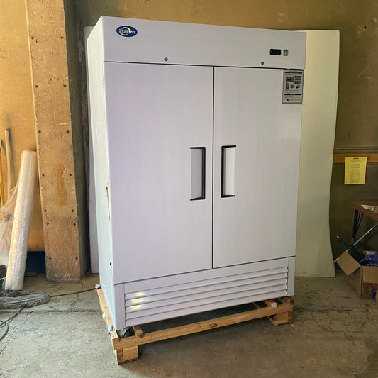 Z@ KALIFON Double Solid Door Stanless Steel Commercial Freezer 54"W x 78"H x 31"L Steel KF-49B