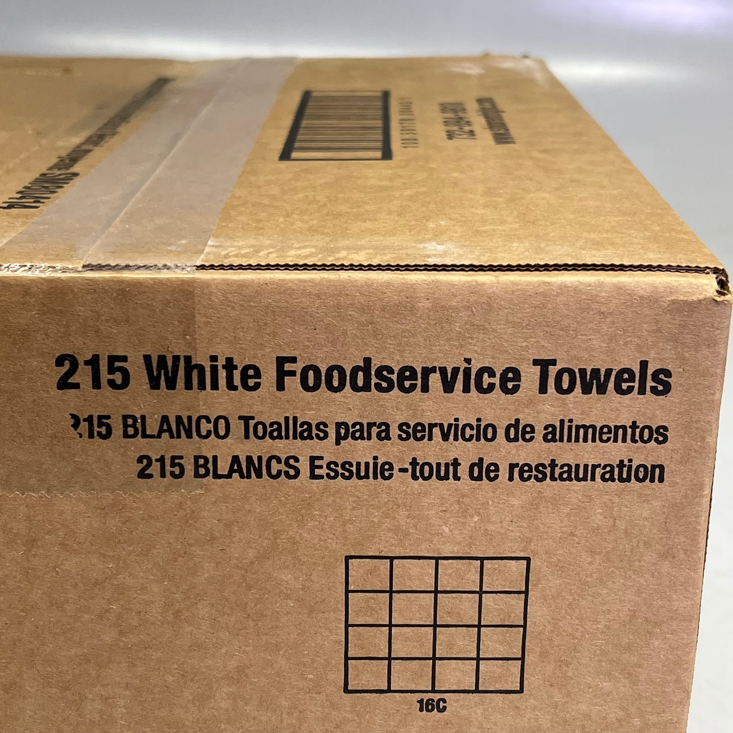 ZA@ FGE (215 PACK) Disposable Food Service Towels Medium Duty White SM80414 (As-is)