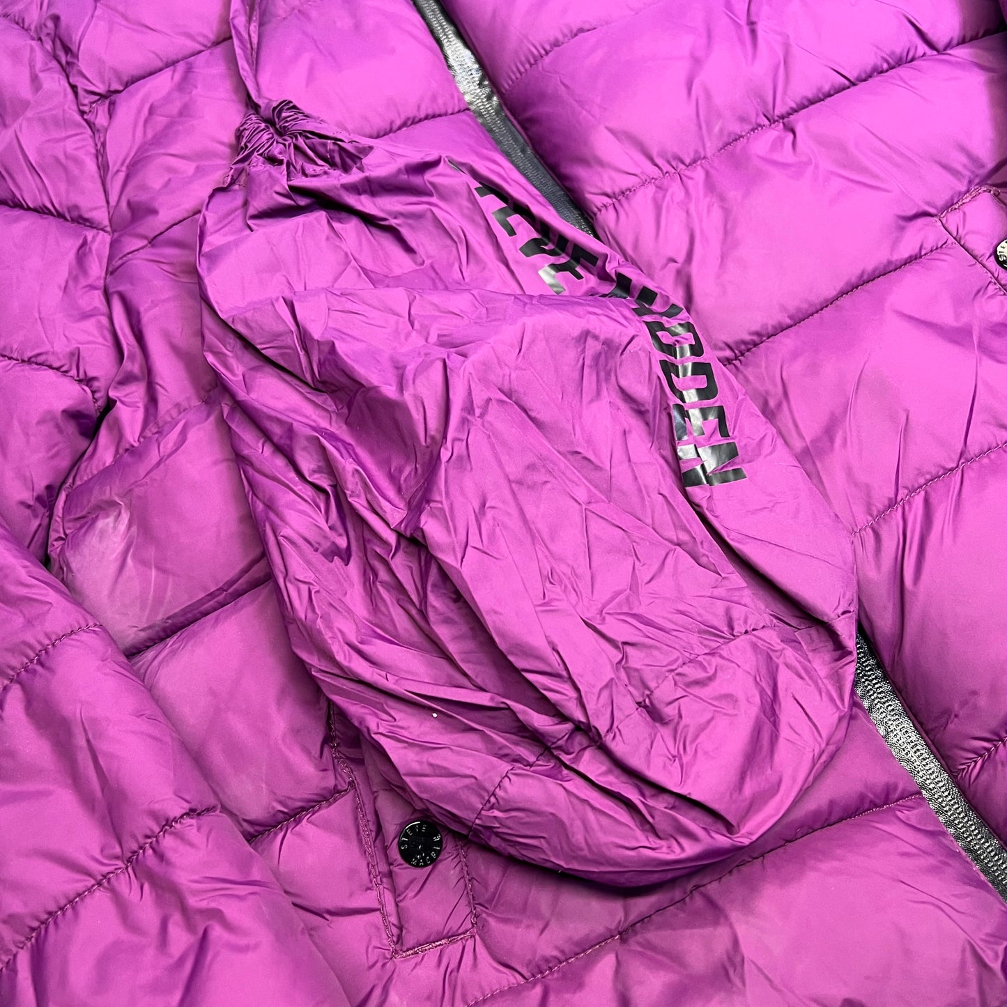 ZA@ STEVE MADDEN  Packable Full Zip Coat Women's Sz S Dark Purple/Black (As-is)