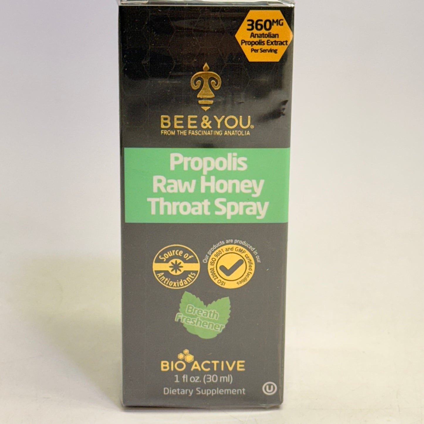 BEE & YOU Propolis + Raw Honey Throat Spray Breath Freshener 1 Fl oz BB 11-27