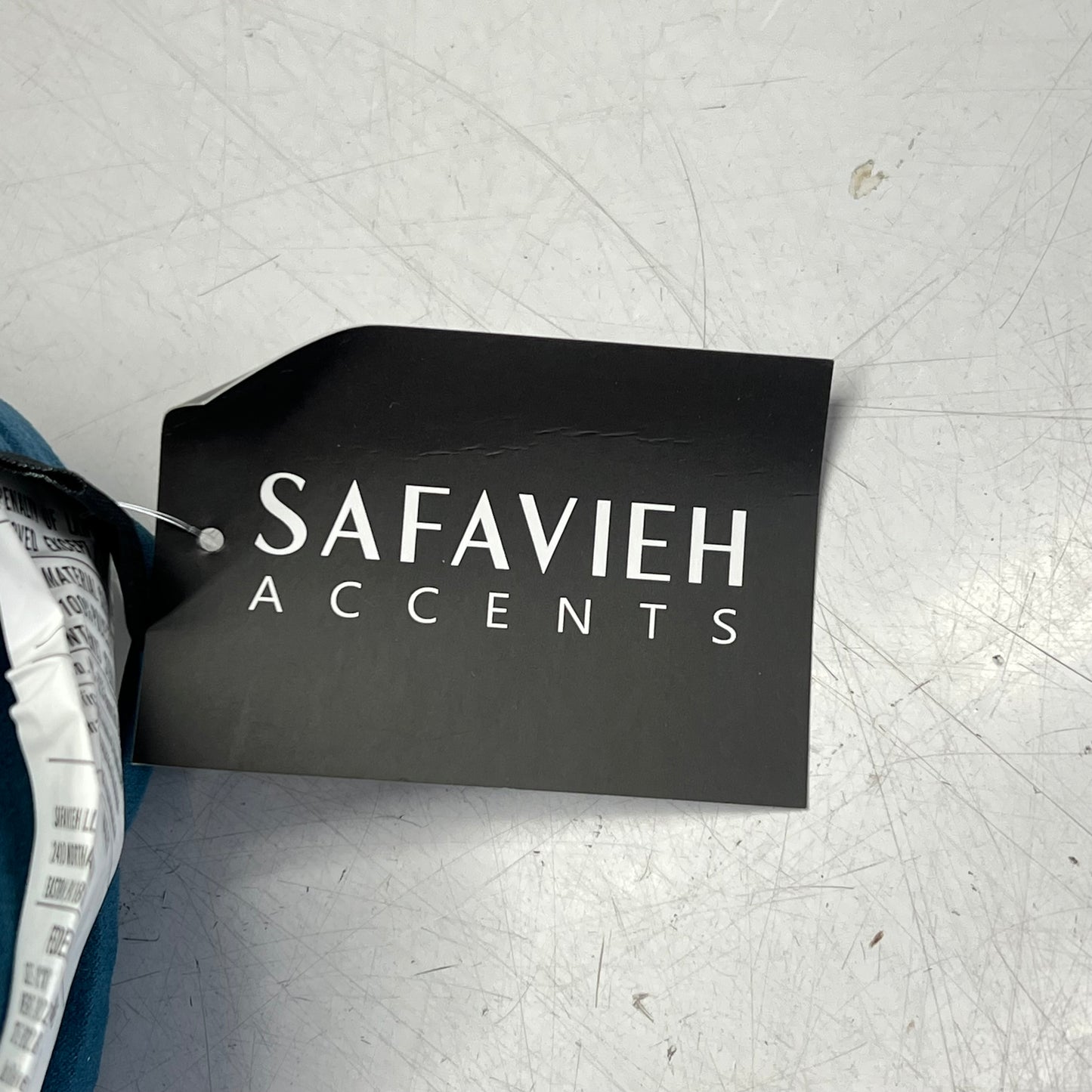 ZA@ SAFAVIEH Gardenia Floor Pillow W/ Handle 18"x18" Dark Turquoise FLP1002B-1818SQ (AS-IS)