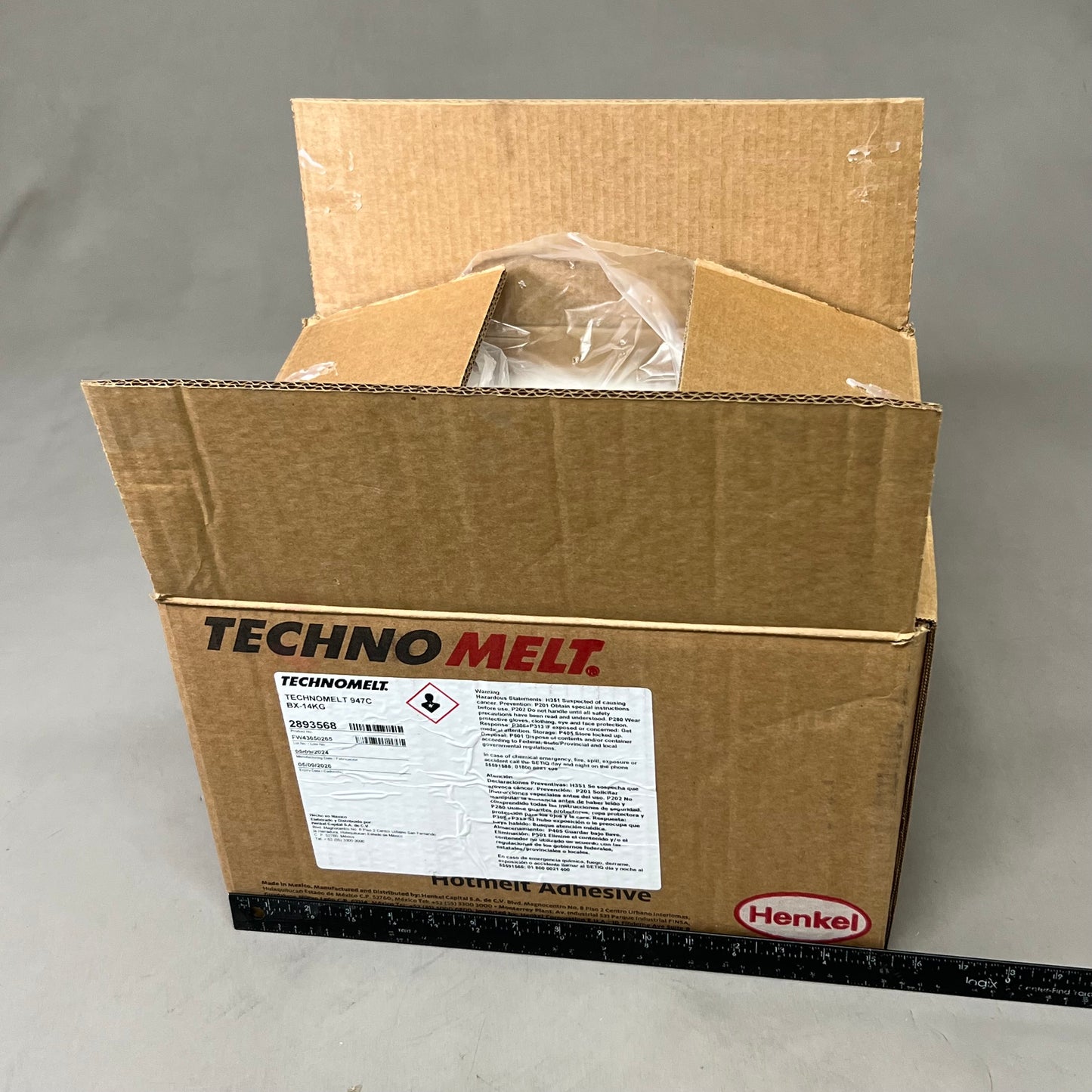 ZA@ HENKEL Techno Melt  947C Hotmelt Adhesive 33.8 LBS Transparent 2893568