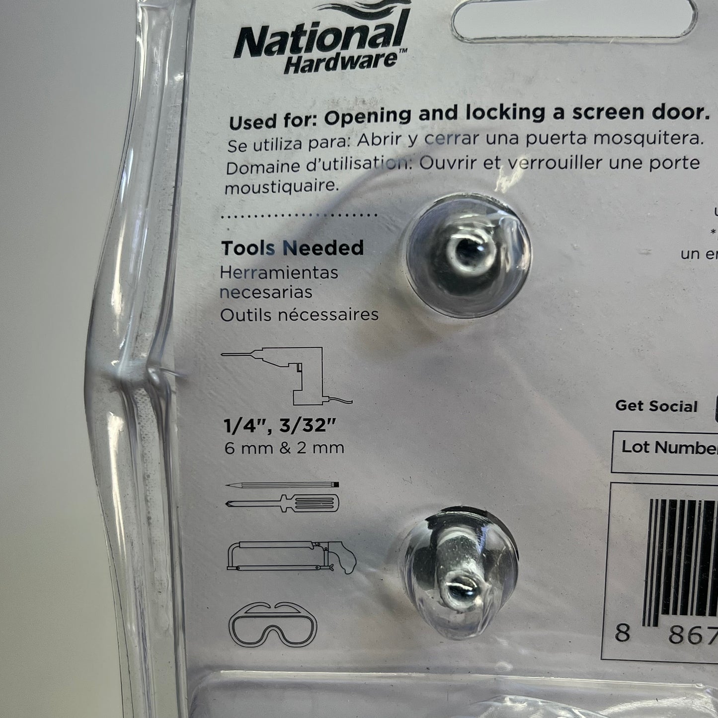 NATIONAL HARDWARE  Zinc Die-Cast Lift Lever Latch Anti Lock-Out White N100-035
