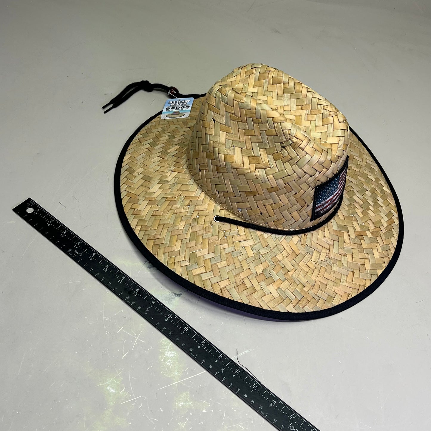 FUN FACTORY Novelty Natural Straw Hat 5.0 Patriotic (USA) 360 Degree Coverage
