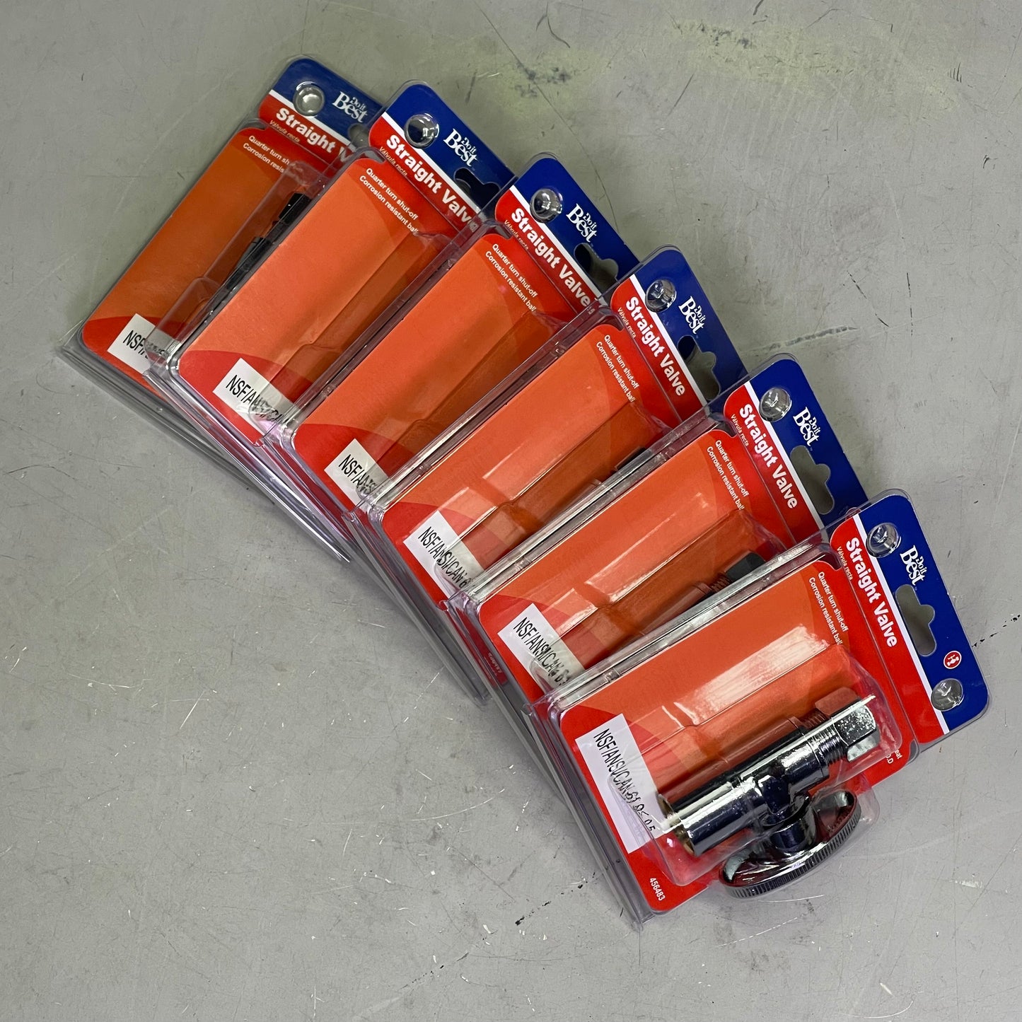 DO IT BEST (6 PACK) Quarter Turn Straight Valve 1/2"COP x 3/8"OD DIB62PCLF 456483