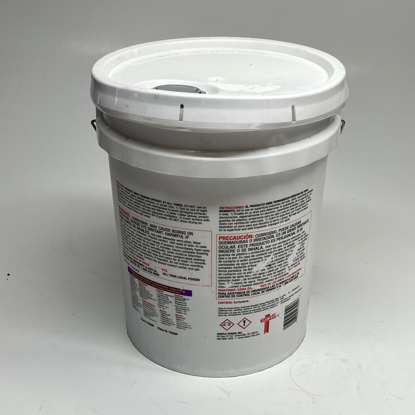 ZA@ PURPLE POWER  Power Concentrated Industrial Strength Cleaner/degreaser 5 Gal 4325P (As-is/Used)