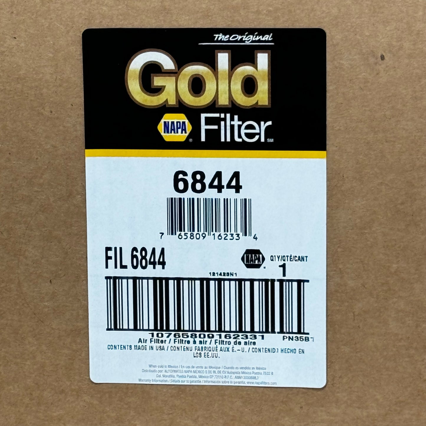 NAPA The Original Gold Air Filter Cellulose Filter Media Material FIL 6844