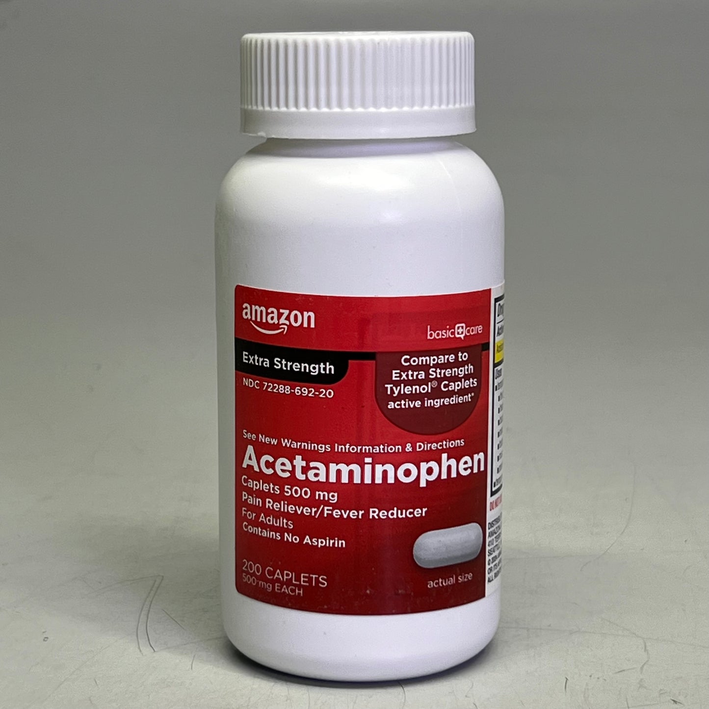 AMAZON (400 Caplets Total) Acetaminophen 500mg White ACD124046A BB 11/26