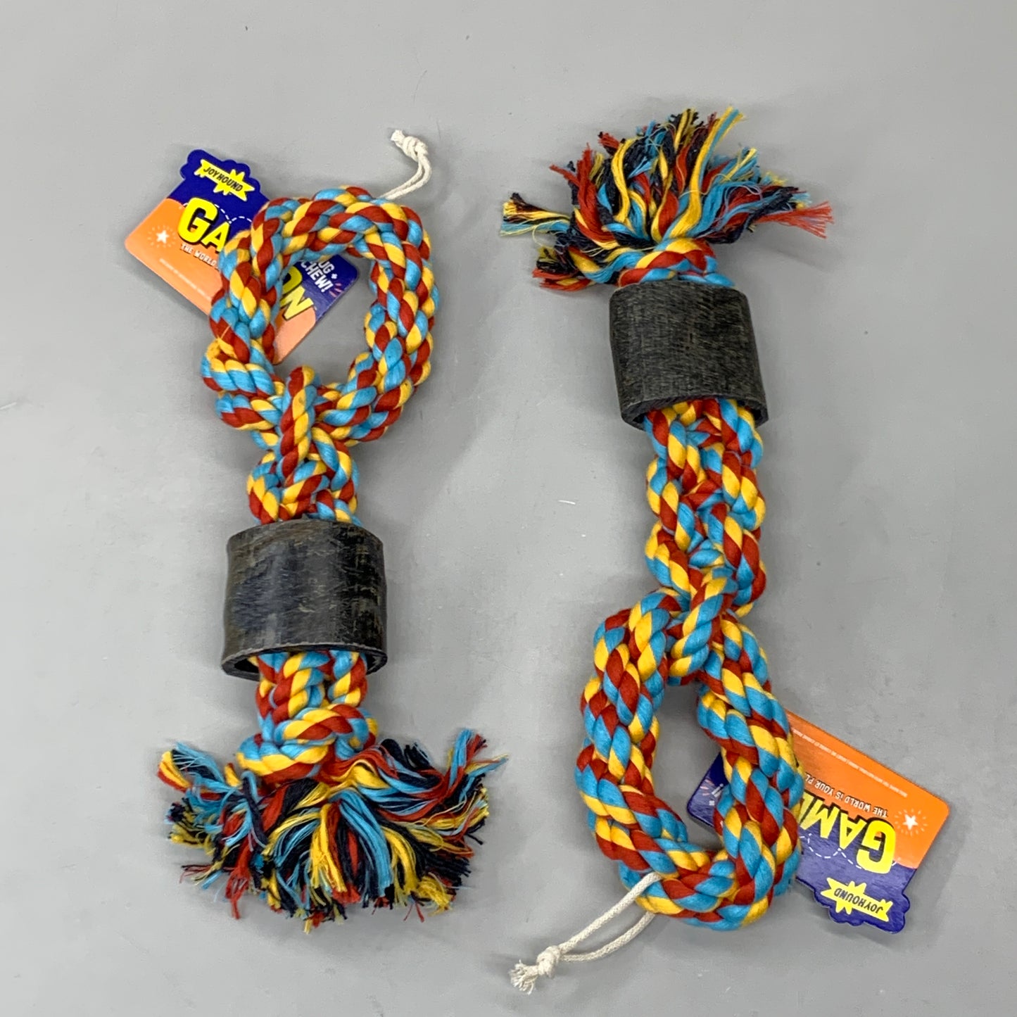 JOYHOUND (2 PACK) Rope Horn Dog Toy Polyester Rope Buffalo Horn 5313794