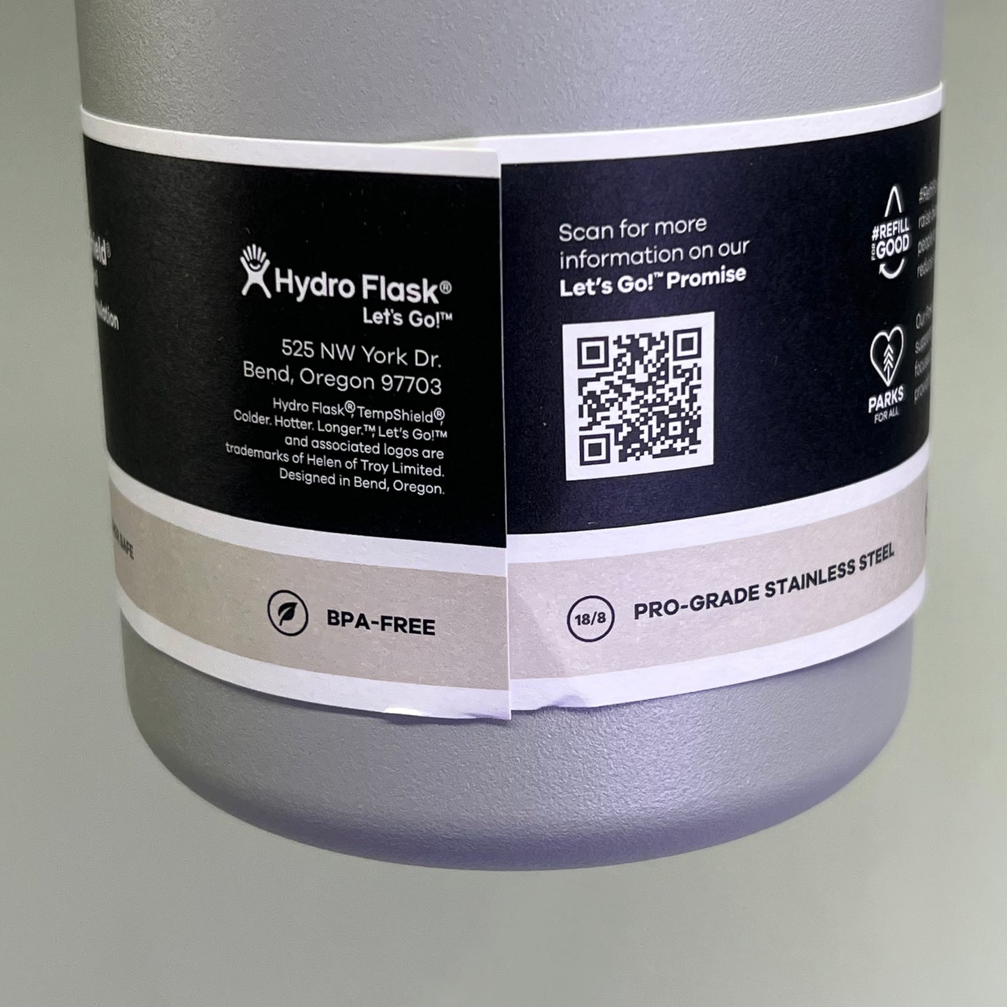 HYDROFLASK Stainless Steel Insulated Wide Mouth Water Bottle 40oz Birch