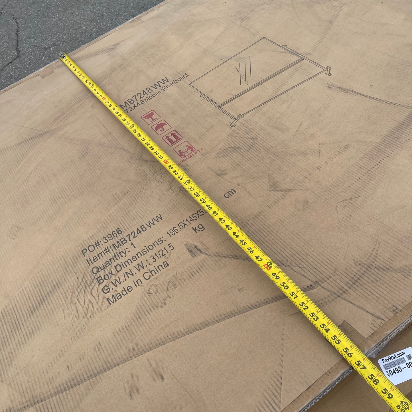 ZA@ Pallet of LUXOR Double Sided Mobile Magnetic Whiteboard 72”x48” MB7248WW (AS-IS) C