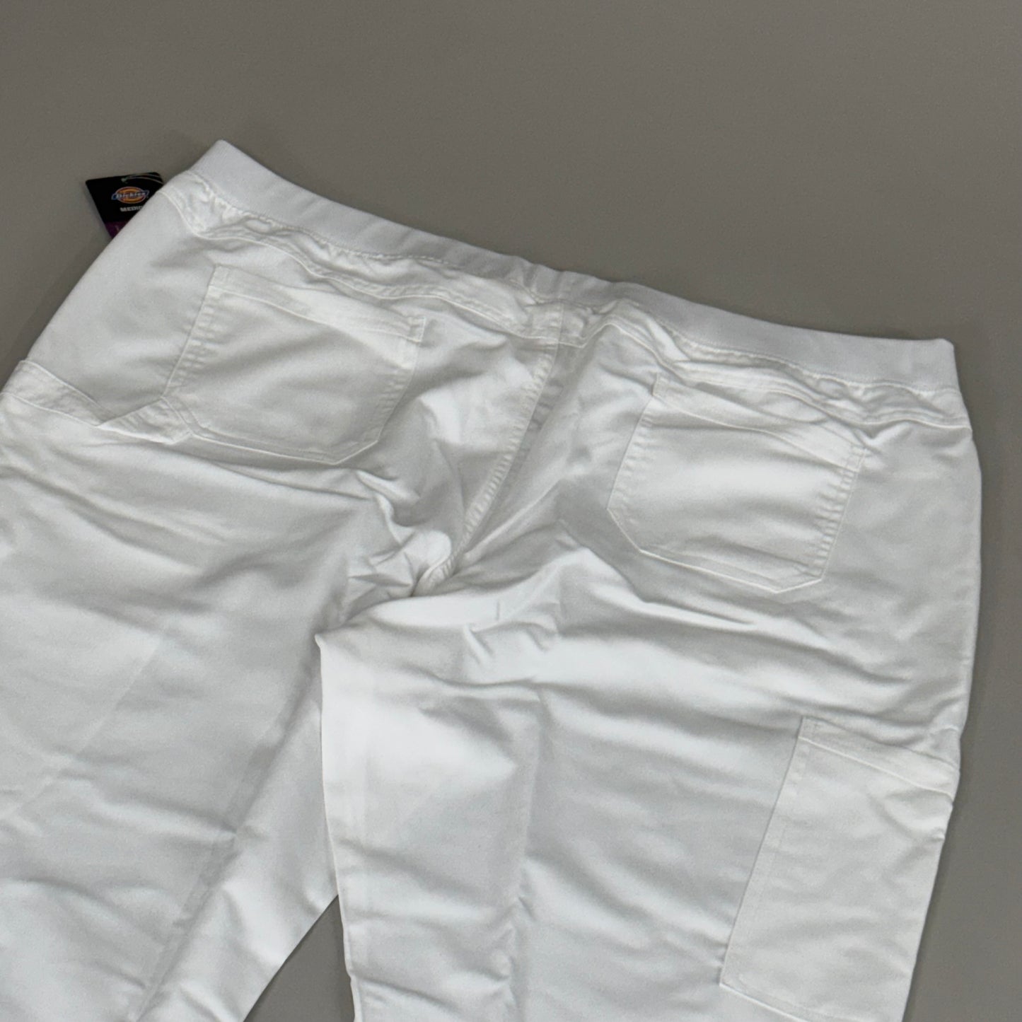 DICKIES Medical Mid Rise Pant Mock Fly 2-Way Stretch Women's SZ 2XL White DK135