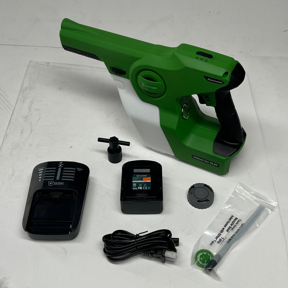 VICTORY INNOVATIONS Professional Cordless Electrostatic Sprayer Green VP200ESK