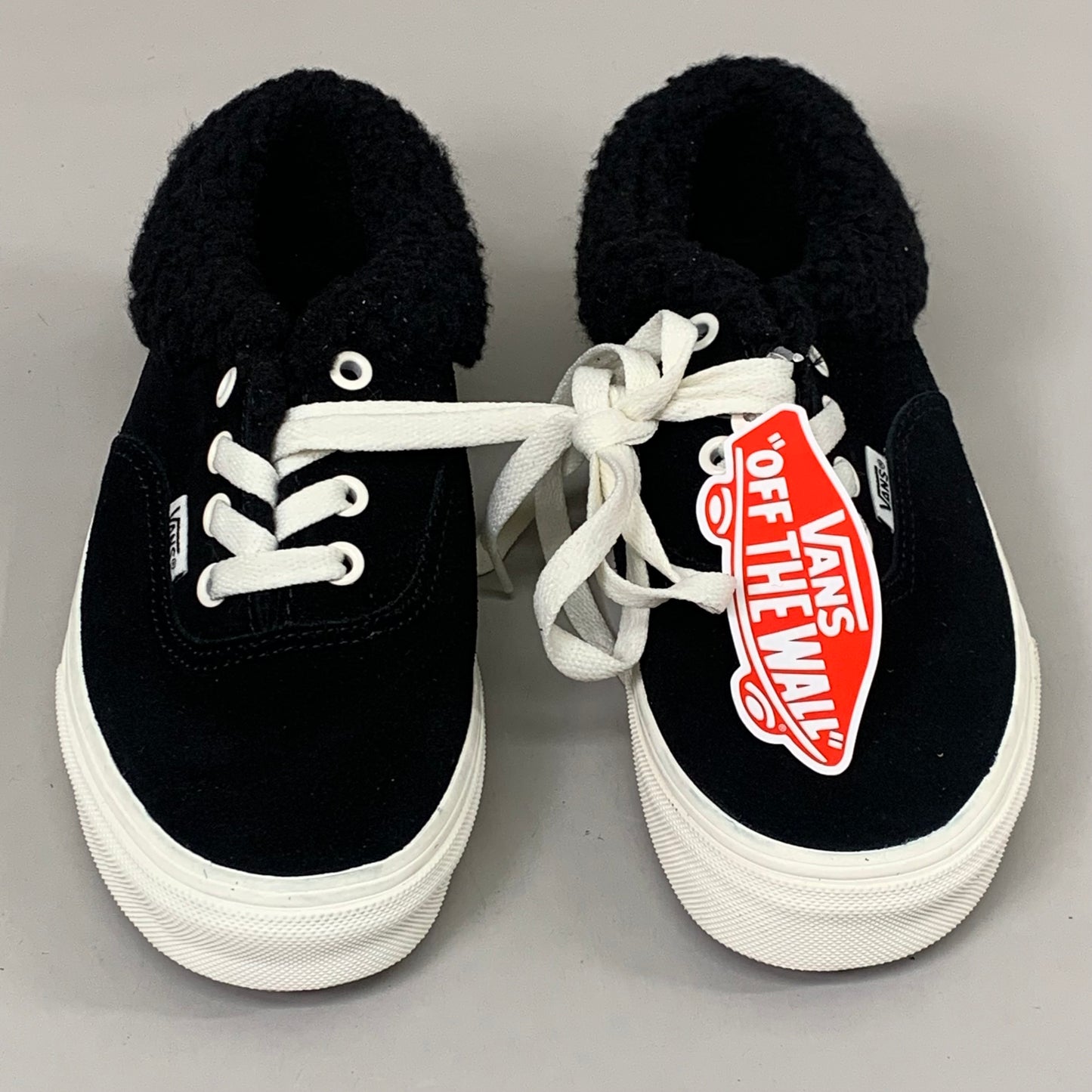 VANS Authentic Sherpa Cozy Hug Shoes Men's SZ 4 Women's SZ 5.5 Black/White