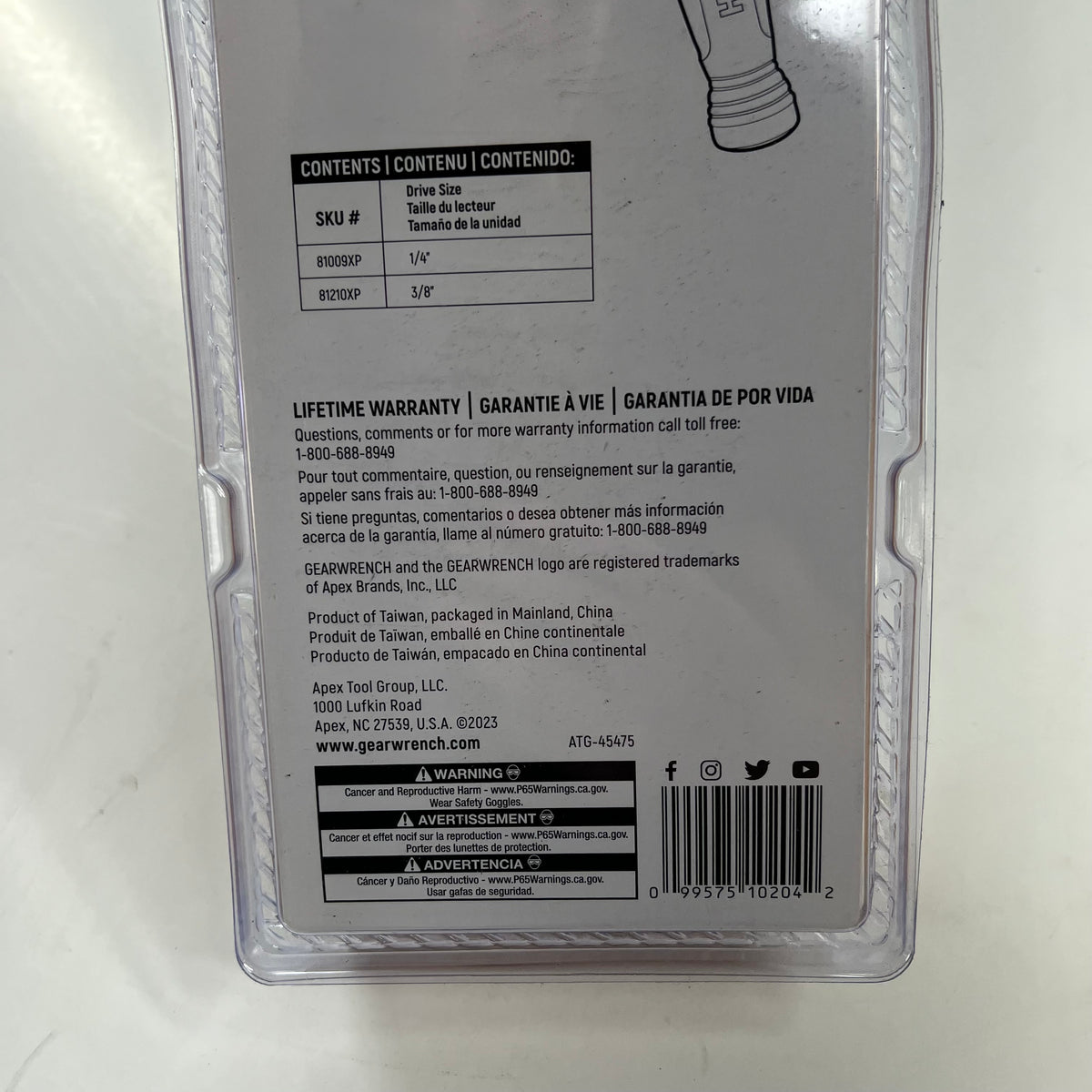 GEAR WRENCH Ratchet Set 120 Positions 3° Swing Arc 60-tooth Pawls Chrome 120|XP