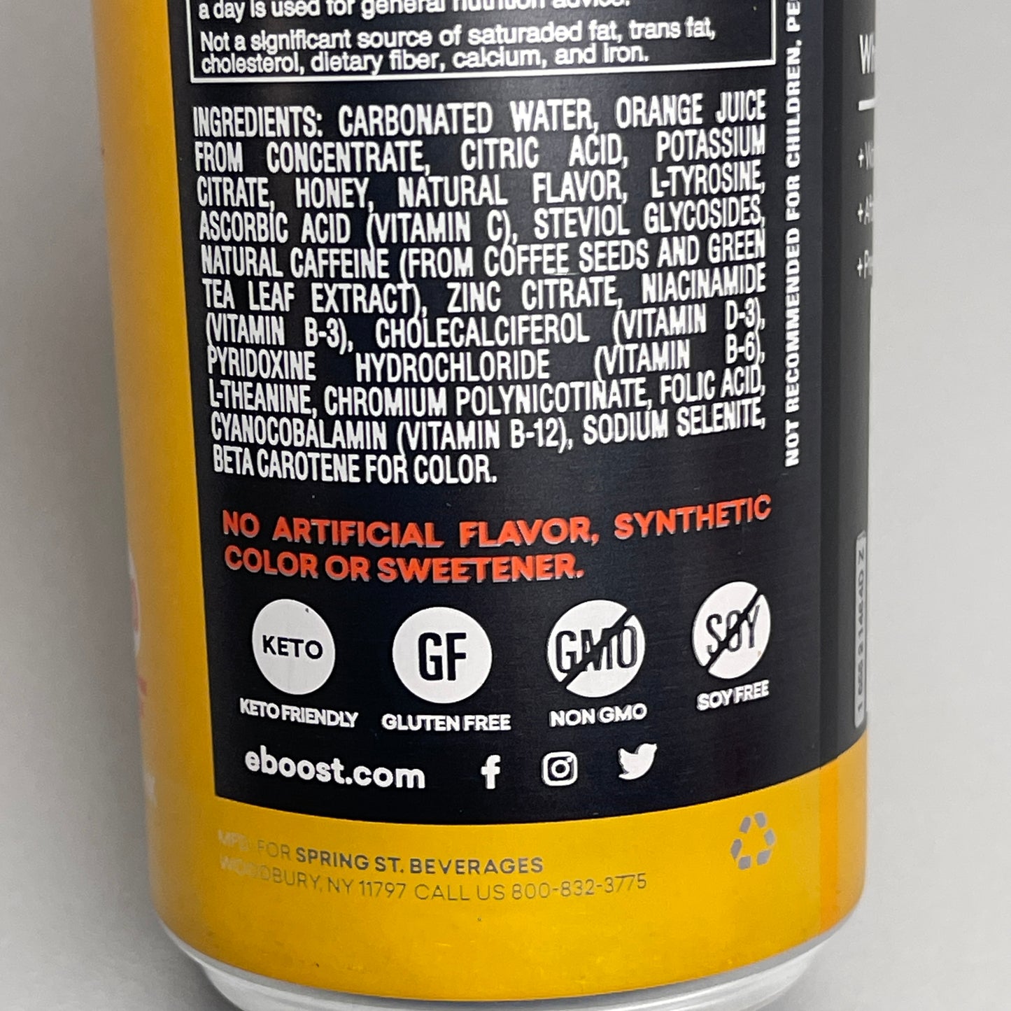 ZA@ EBOOST 12PK! Super Fuel Energy Drinks Sparkling Orange Mango 11.5 fl oz (10/24)