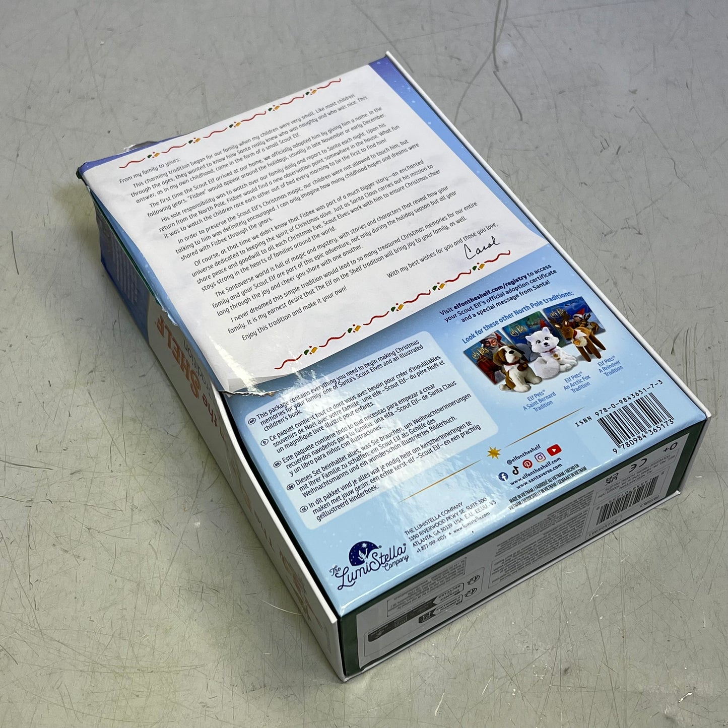 ZA@ SANTAVERSE The Elf On The Shelf Doll & Hardback Book A Christmas Tradition (As-Is)