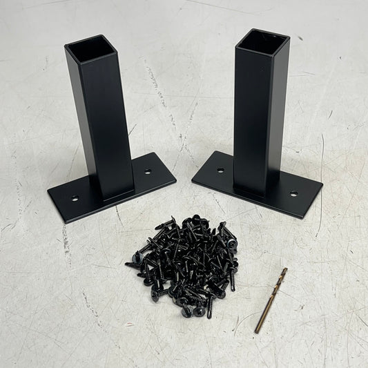 ZA@ VINTAGE VEIW (SET OF 2) Vino Post Systems Mounting Bases & Hardware Blk U-FCP-MB