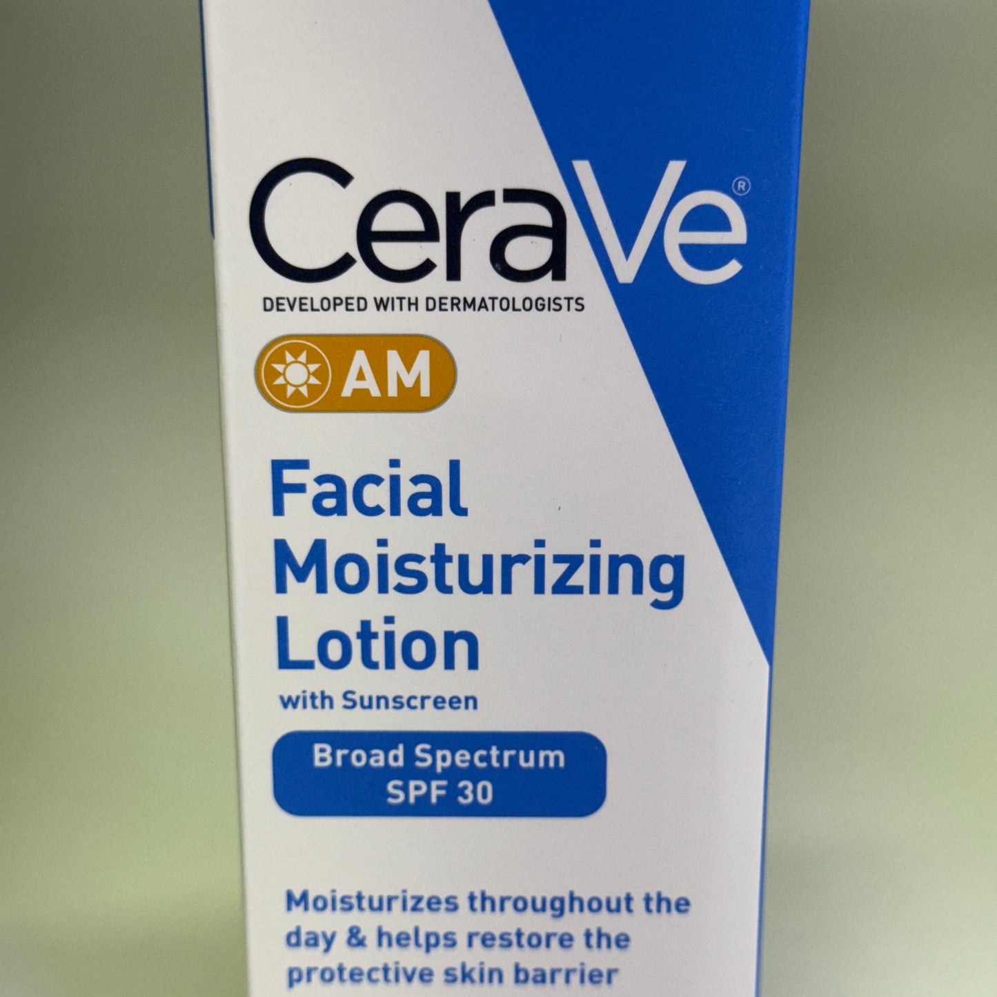 CERAVE (2 PACK, 3 oz Each) AM + PM Facial Moisturizing Lotion w/ SPF 30 BB 01/27