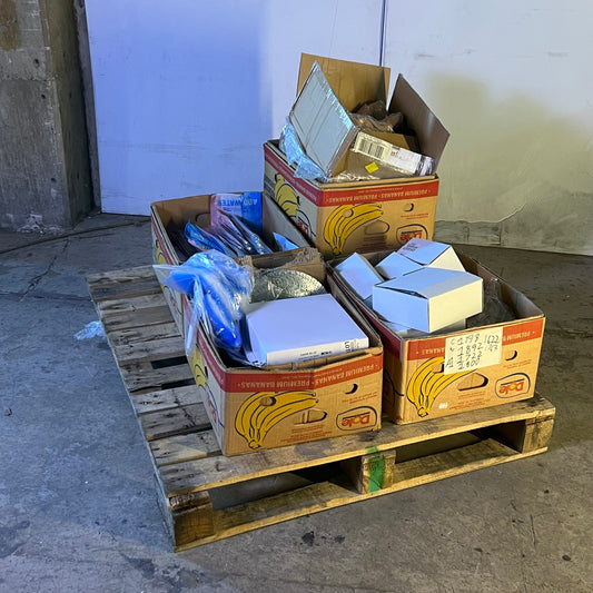 ZA@ Pallet of MIXED Clothing, License Plate, Folders, Industrial, Etc...