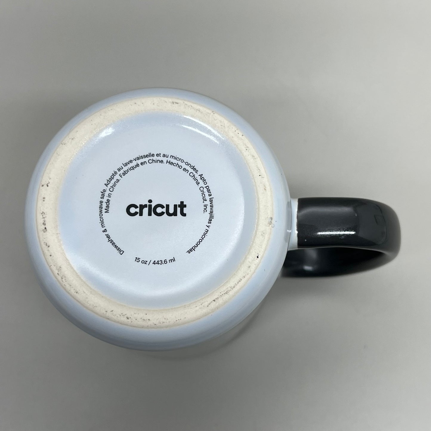 CIRCUT (10 Pack) Ceramic Mug Blank Grey Handle & Interior Infusible Ink White & Grey 15oz