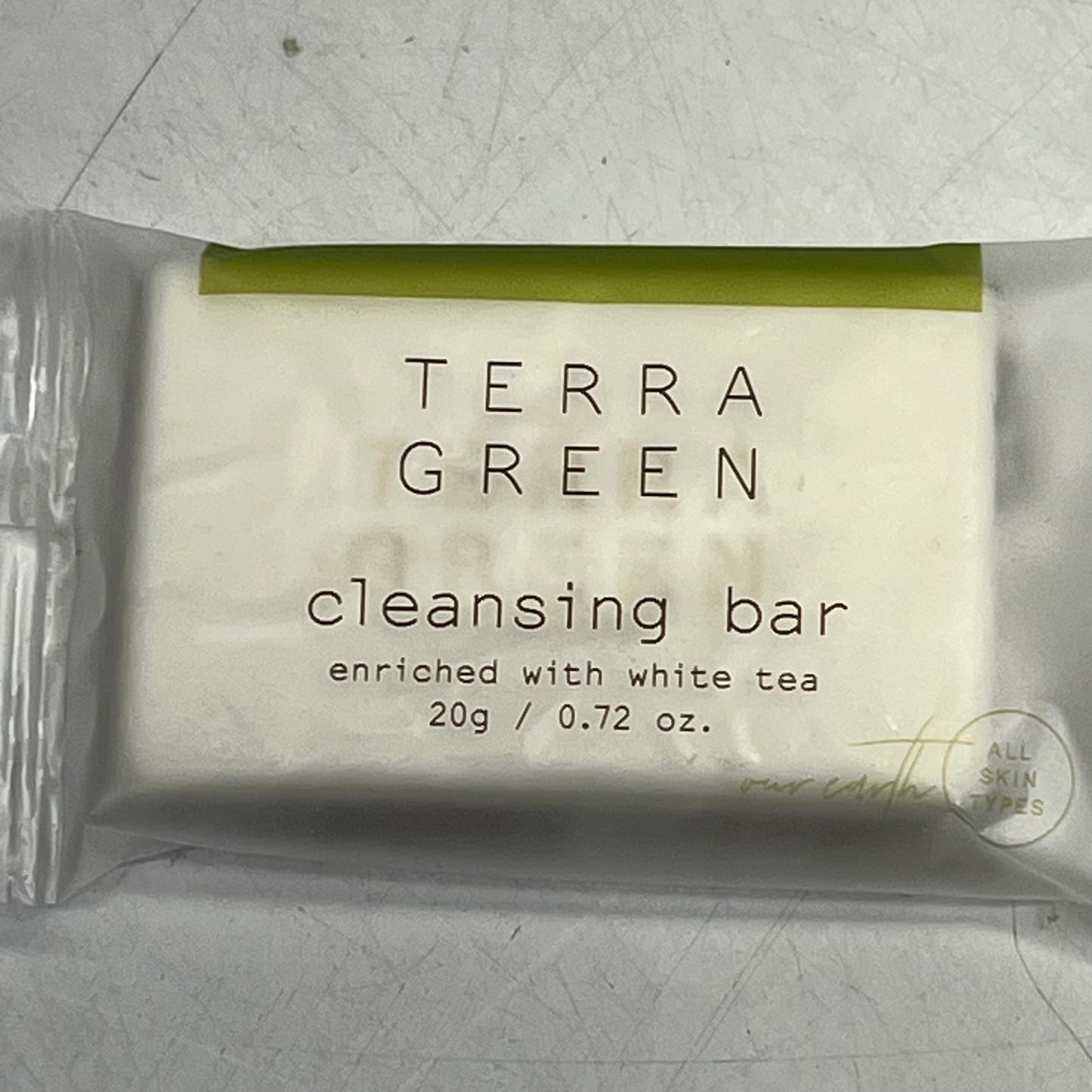 TERRA GREEN (30 PACK) Cleansing Bar Enriched W/ White Tea  0.72oz White