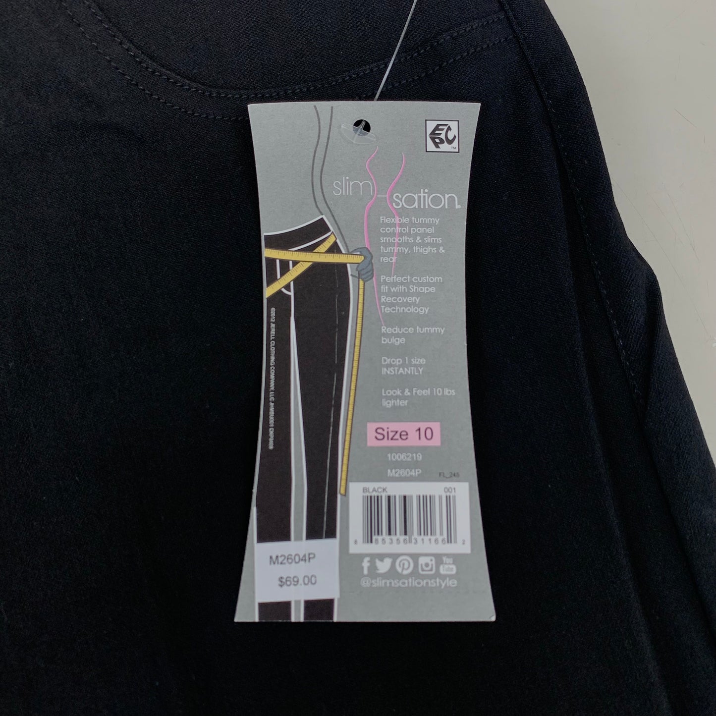 MULTIPLES Narrow Leg Pant Petite Women's Sz 10 Black