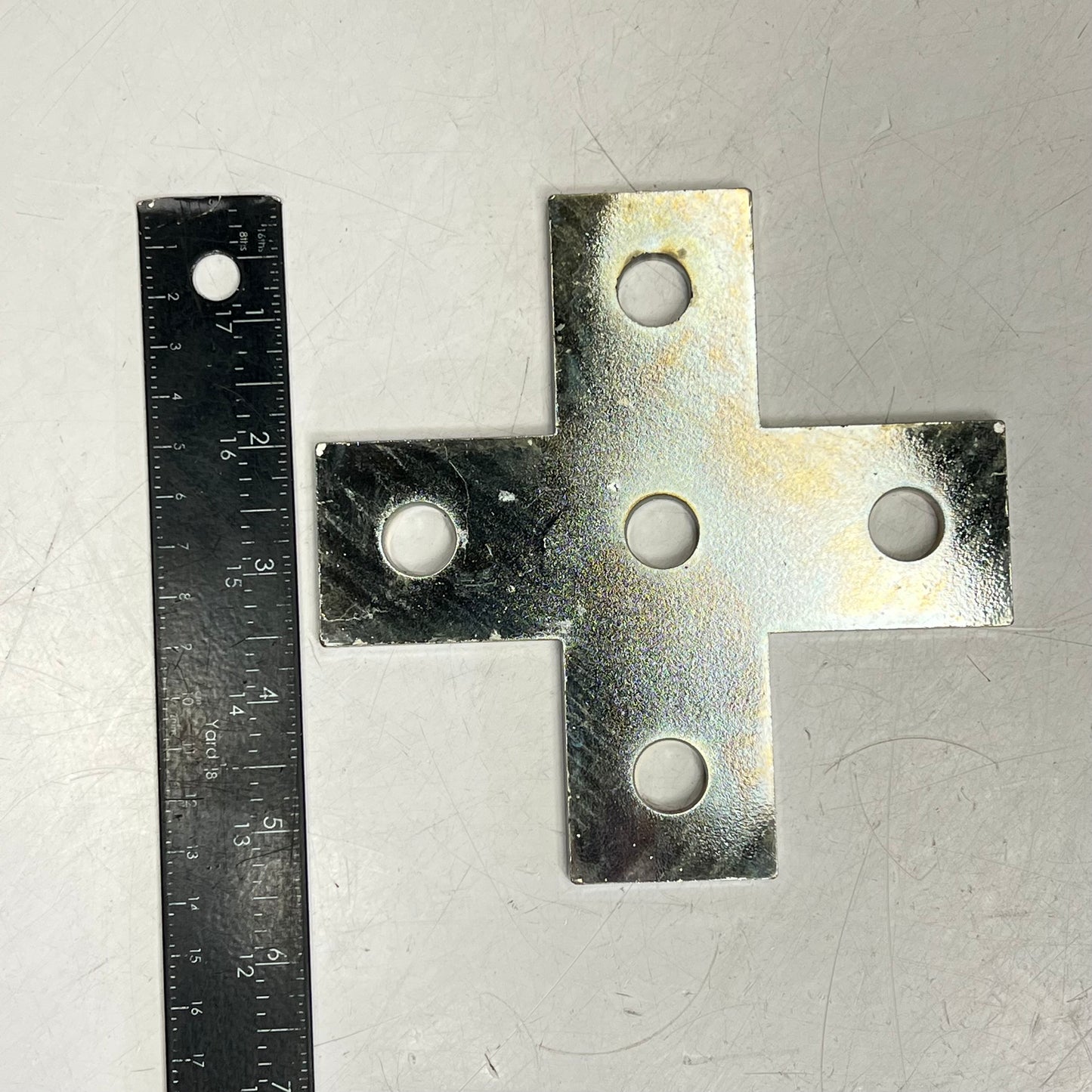 PHD MANUFACTURING (2 PACK) 5-hole Cross Plate 9/16″ 13/16″ 1-7/8” Silver 5040