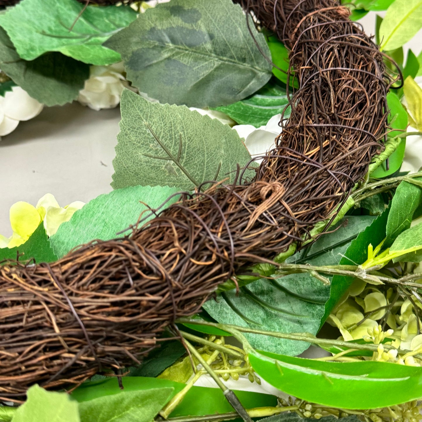 RAZ IMPORTS White Peony Ranunculus & Geranium Wreath 26" 129.00 W4402060