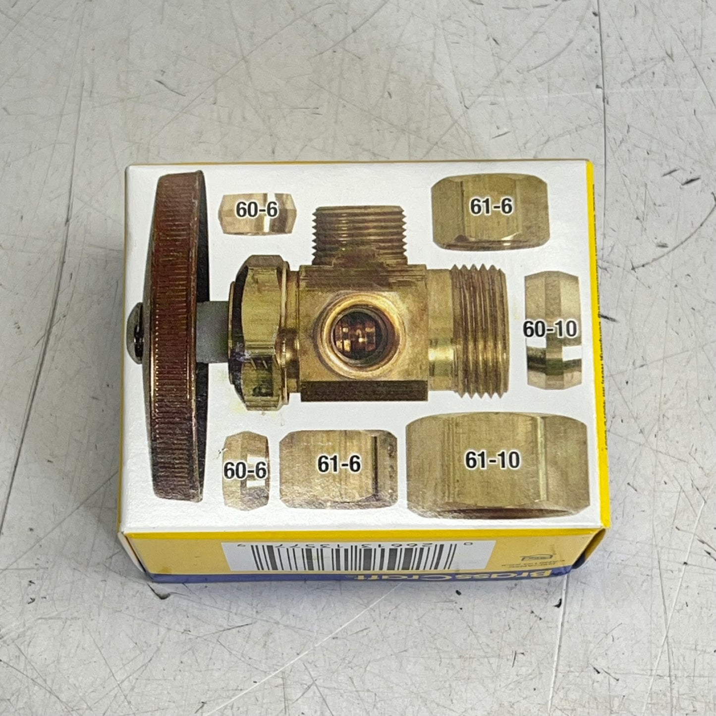 BRASS CRAFT Multi Turn Dual Outlet Valve 1/2" Nom Comp 3/8"OD Comp CR1901LRX| R1