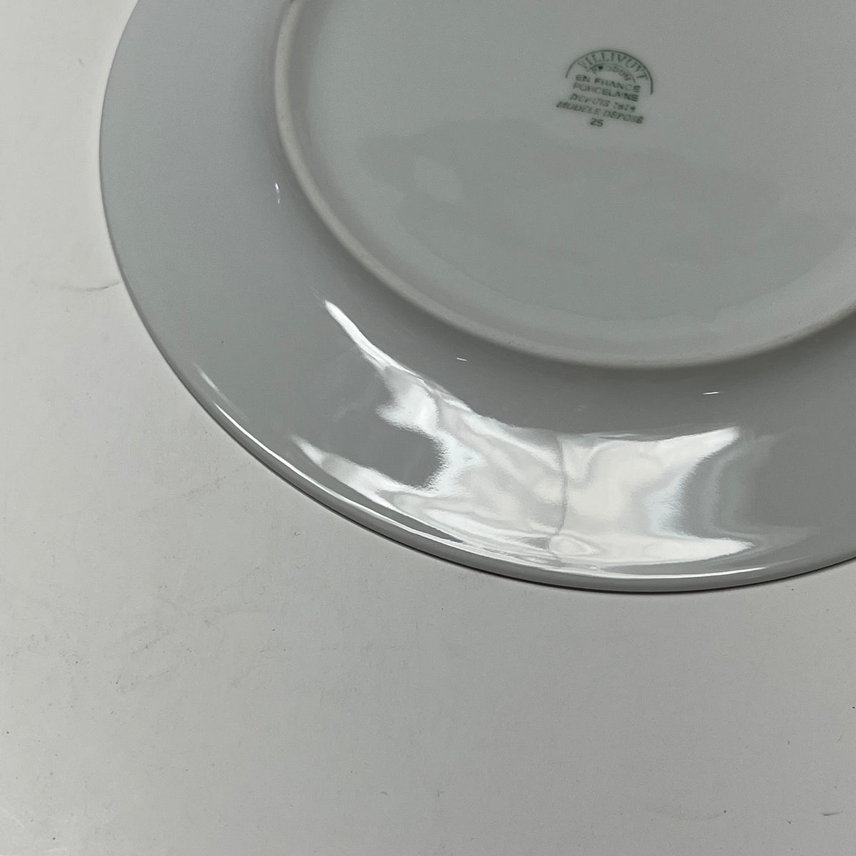 PILLIVUYT (4 PACK) Plisse Porcelain Salad Plates Made in France White 8 3/4"