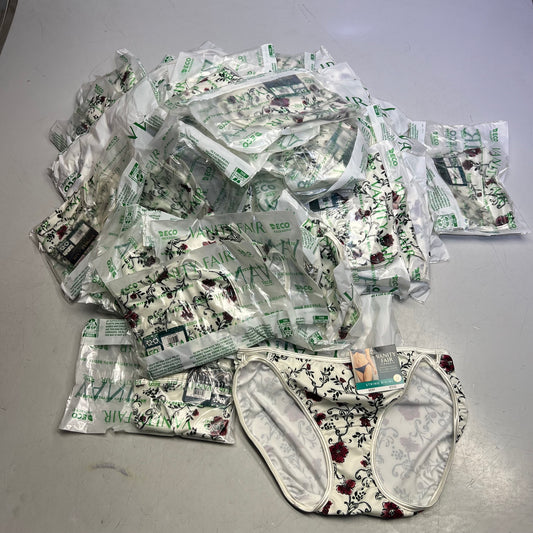 ZA@ VANITY FAIR Lot Of String Bikini Underwear Silk Soft Floral Pattern Women's Variety of Sizes Pink/White/Red/Green