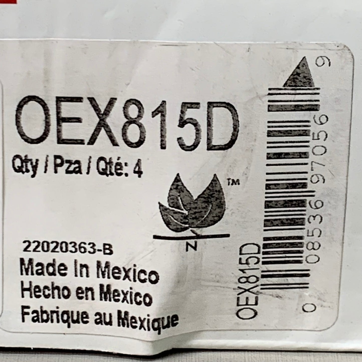 WAGNER OEx Premium Ceramic Disc Brake Pad Set 6" x 2" Grey OEX815D