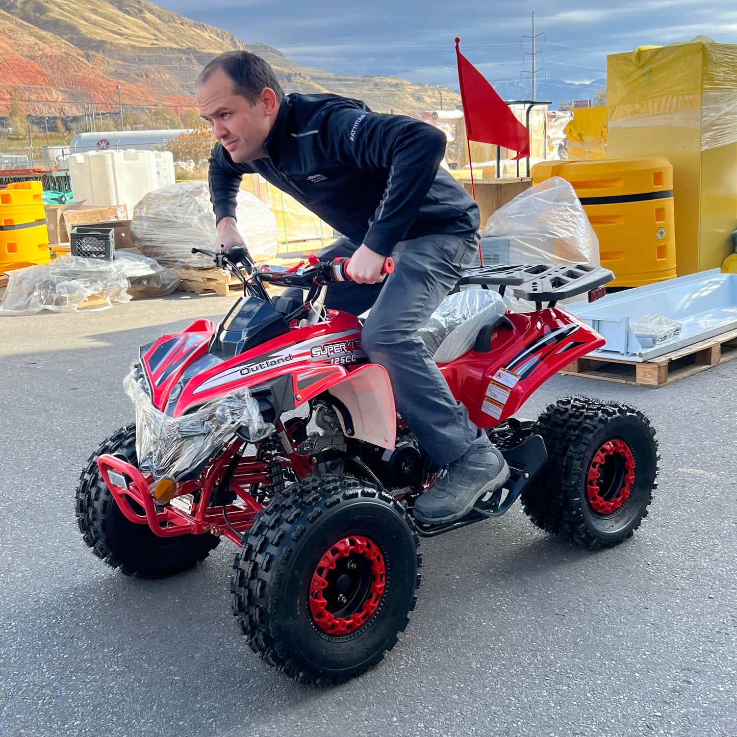 ZA@ SUPERMACH 125cc ATV, Red CT125-8 (New Other, Minor Cosmetic Damage)