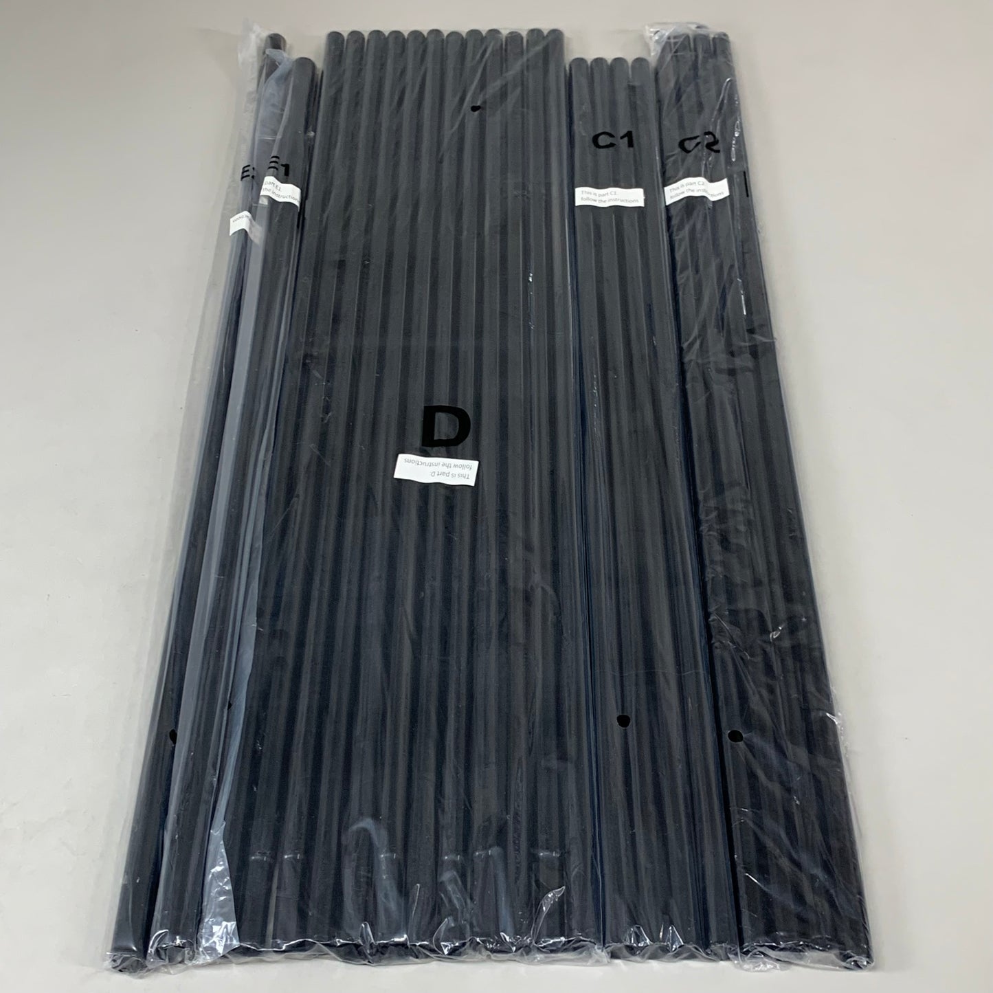 HNS Portable Wardrobe Closet & Metal Hanging Rod 60"Lx19.5"D Black HS-3392-BLK