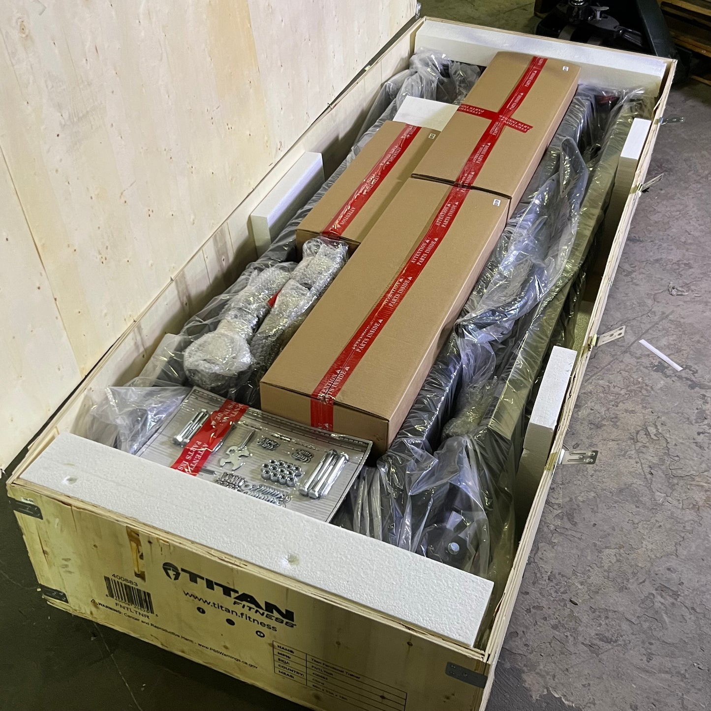 TITAN Functional Trainer Sz 64"W x 44"L x 82"H Black 400883