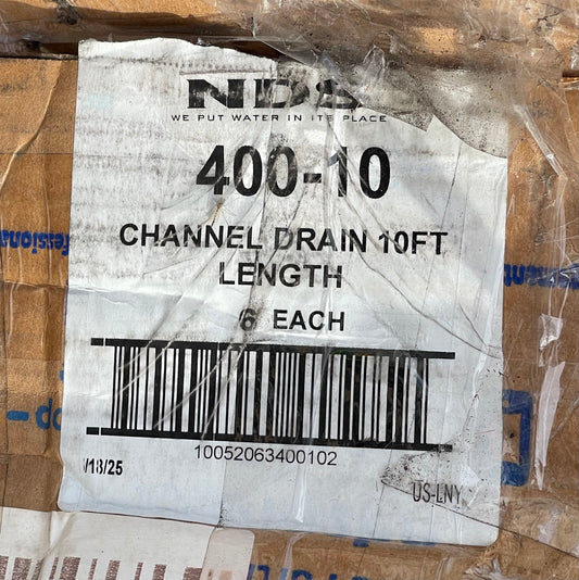 ZA@ Pallet of NDS Spee-D Channel Drain 10’ x 5.75” Grey Plastic 400-10 (AS-IS)