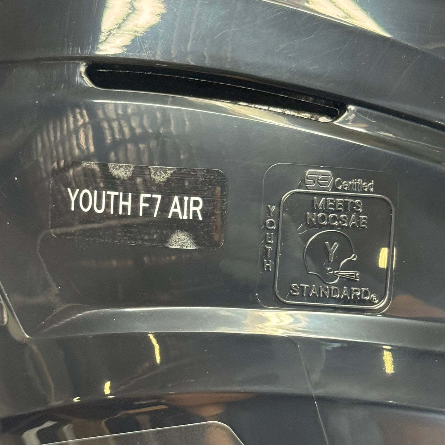 SCHUTT Helmet Fb F7 Air Youth XL Bk W/ Bk Sz XL 207500