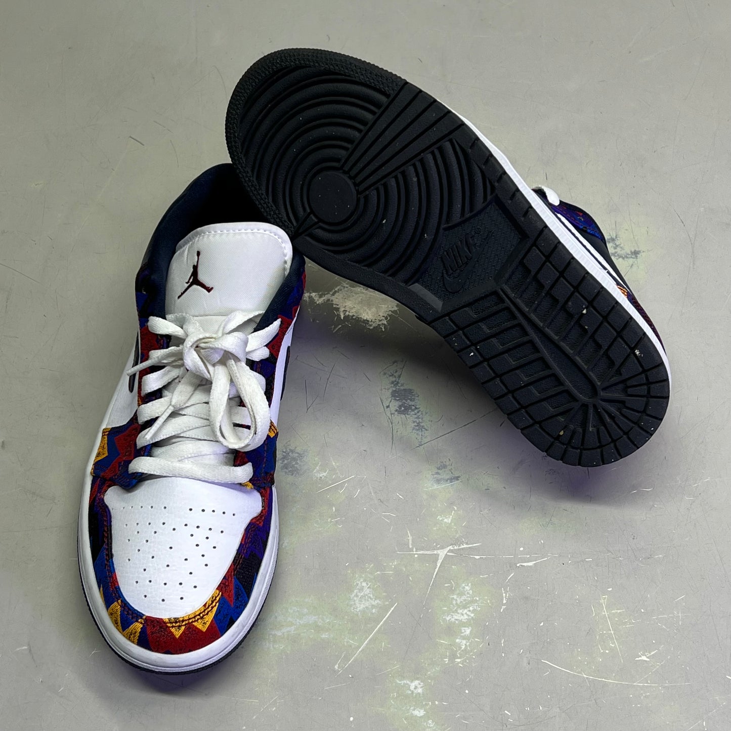 NIKE Air Jordan 1 Low SE 'Nothing But Net' Unisex Sz 7.5 Multicolor (Pre-Owned)