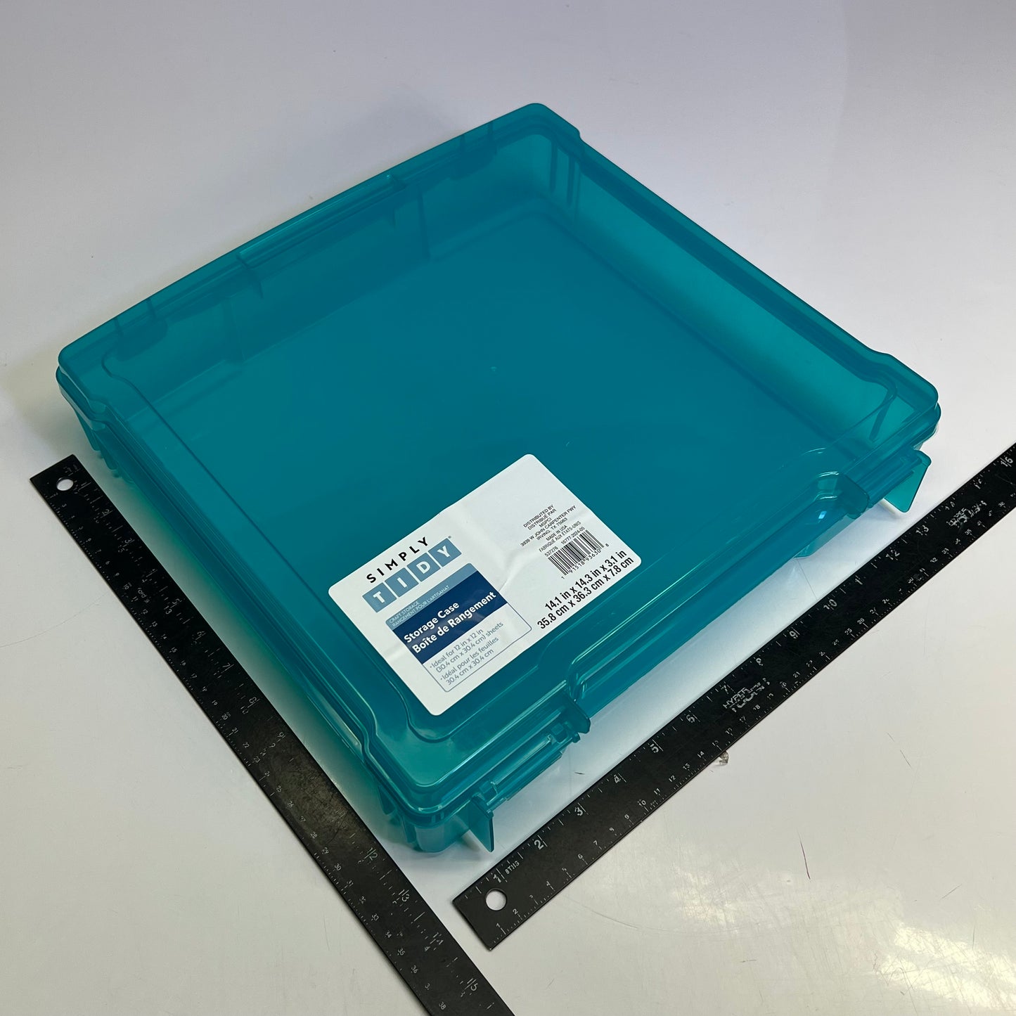 SIMPLY TIDY (2 PACK) Craft Storage Case For Scrapbooking 12"x12" Aqua 537276