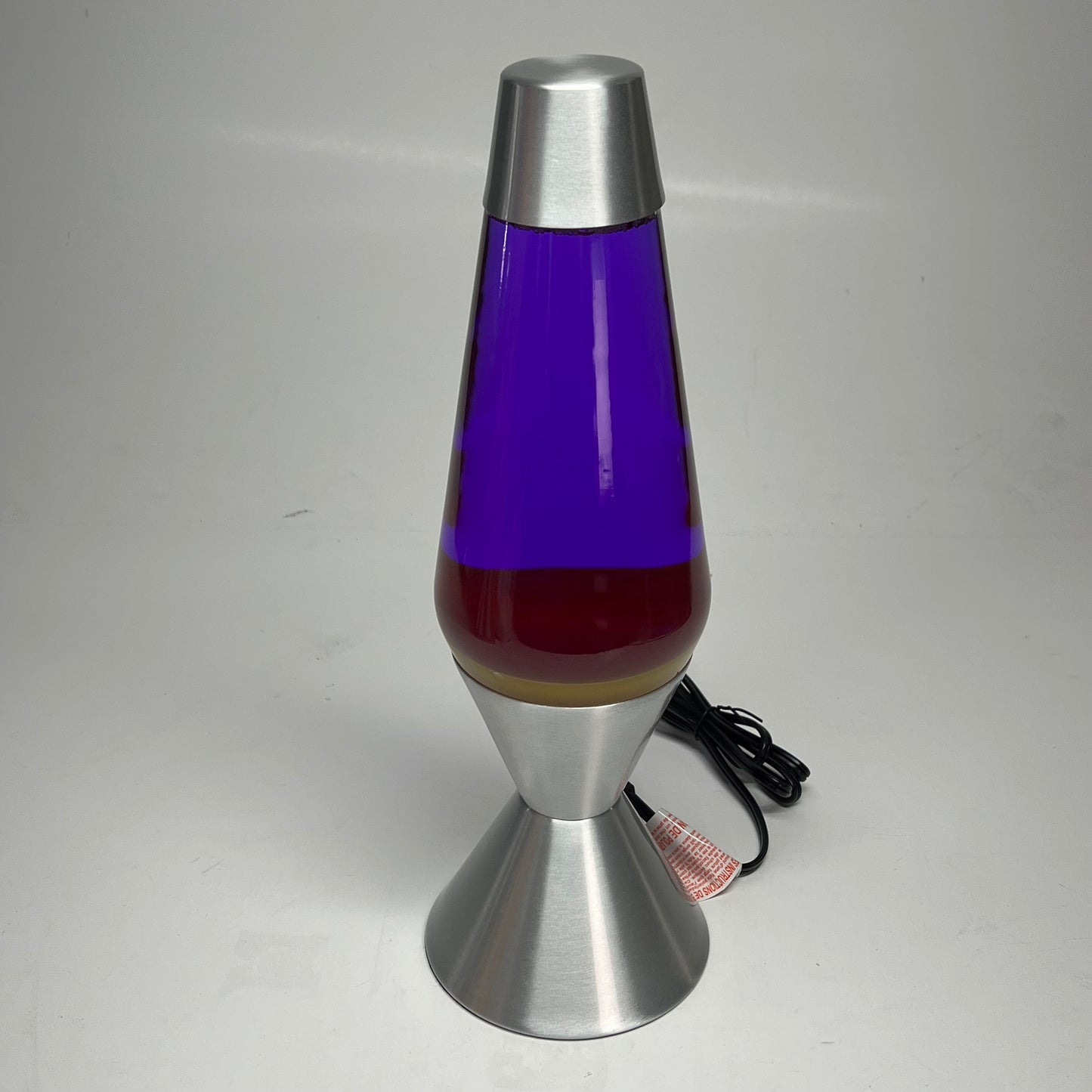 SCHYLING Classic Lava Lamp Illuminate Your Mood 16.3" Orange/Purple Silver Base