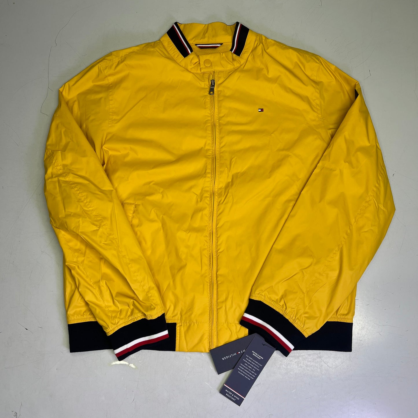 ZA@ TOMMY HILFIGER Spring Bomber Jacket Men's Sz XL Yellow 152AP680
