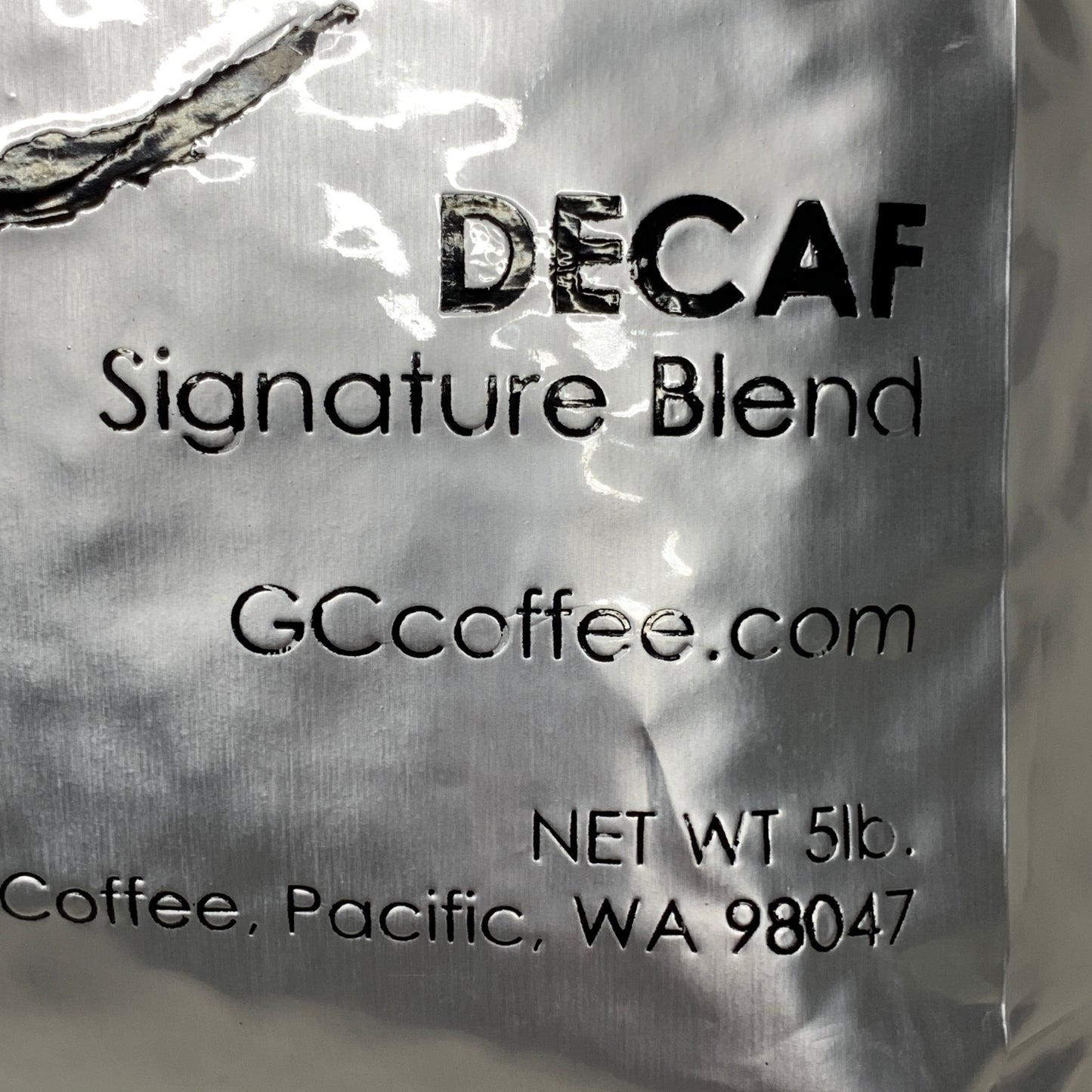 GC COFFEE CO. (2 BAGS) Gravity Coffee Decaf Signature Blend 5lb Bag
