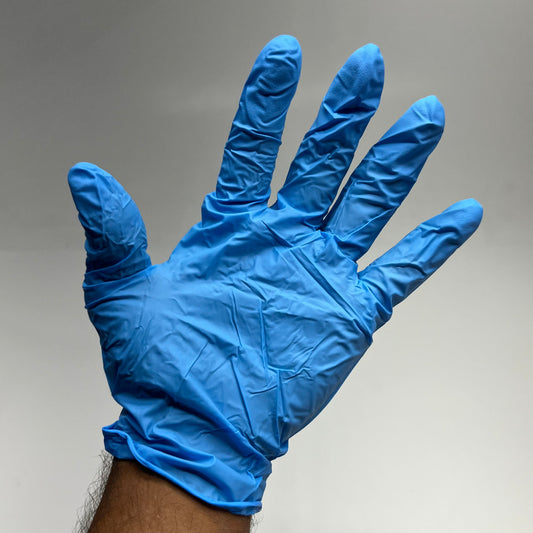 SAFETY ZONE (1000 Gloves) Powder Free Nitrile Examination Gloves Sz Large - Blue