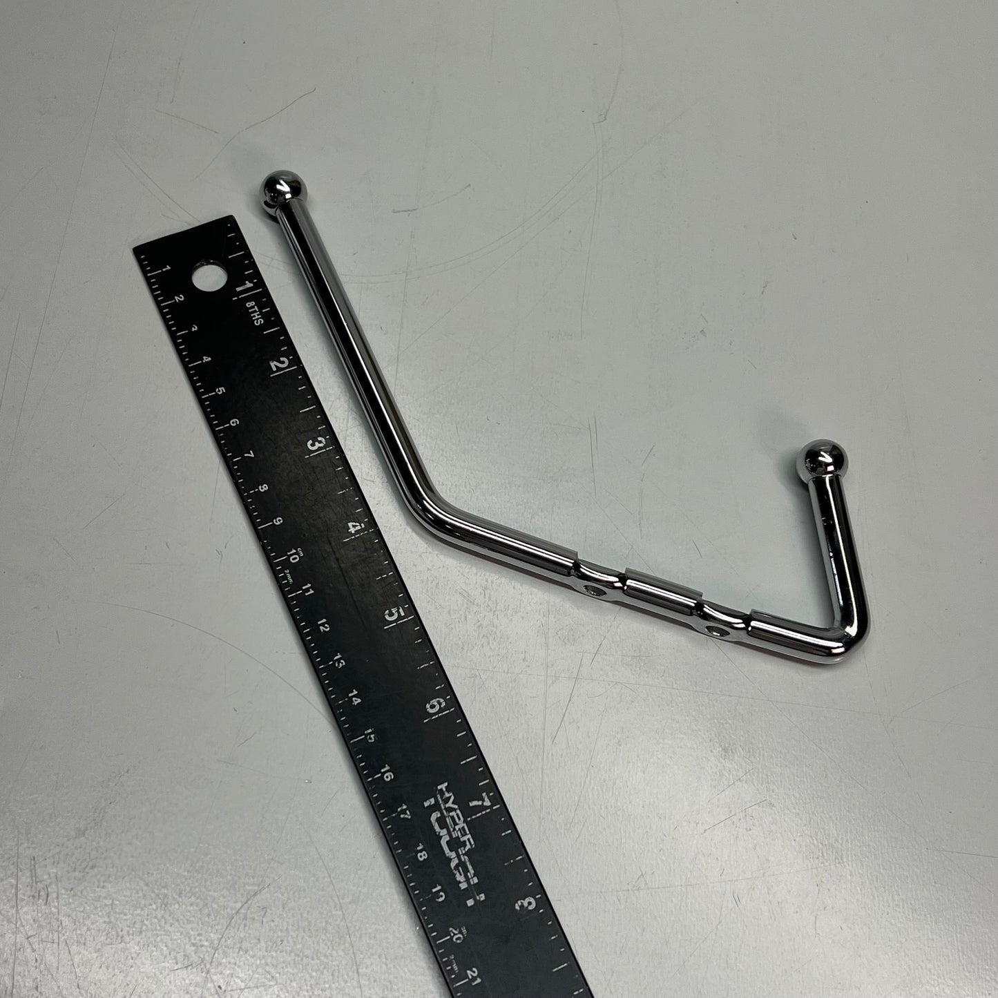 SAFCO Satin Metal Six-Peg Coat Hook Wall Mount Rack 6 Pegs 36" L  Silver 4162