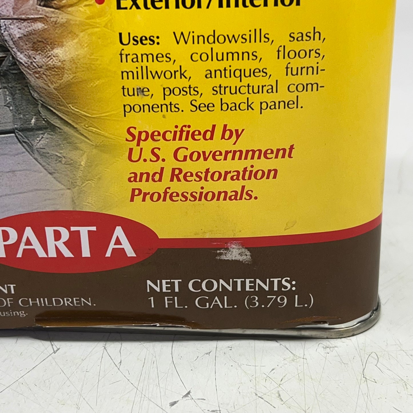 ABATRON Liquid Wood Epoxy Wood Consolidate Kit Part A & Part B 1 Gal (Dented)