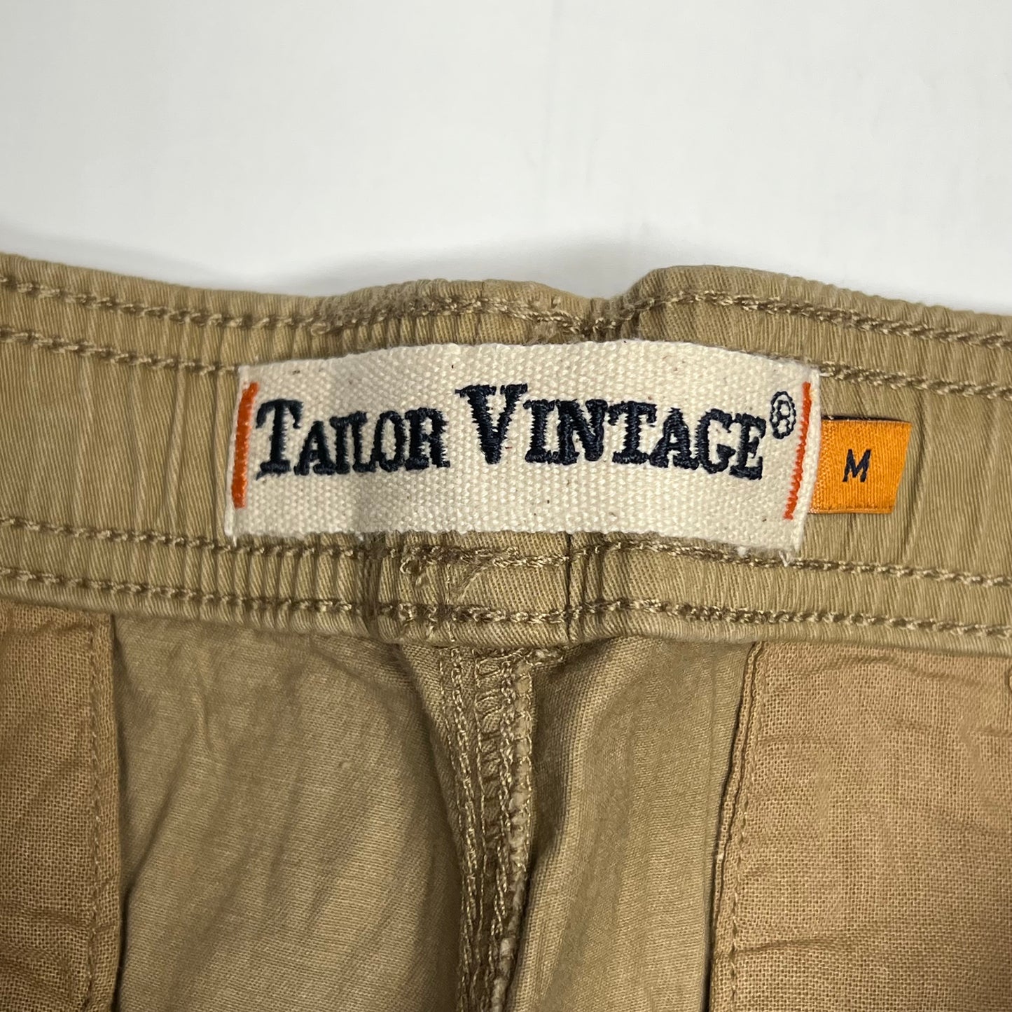 TAILOR VINTAGE Stretch Twill Pull on Short Lightweight Men's Sz M Kelp 1101